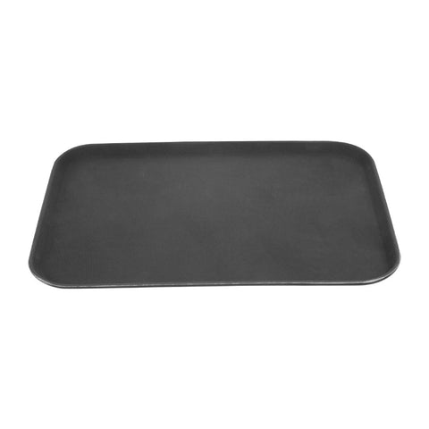 Olympia Kristallon Rectangular Tray Black Anti-Slip Fibreglass 405x560mm