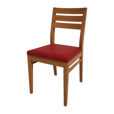 Bolero Bespoke Marty A Side Chair in Red/Oak