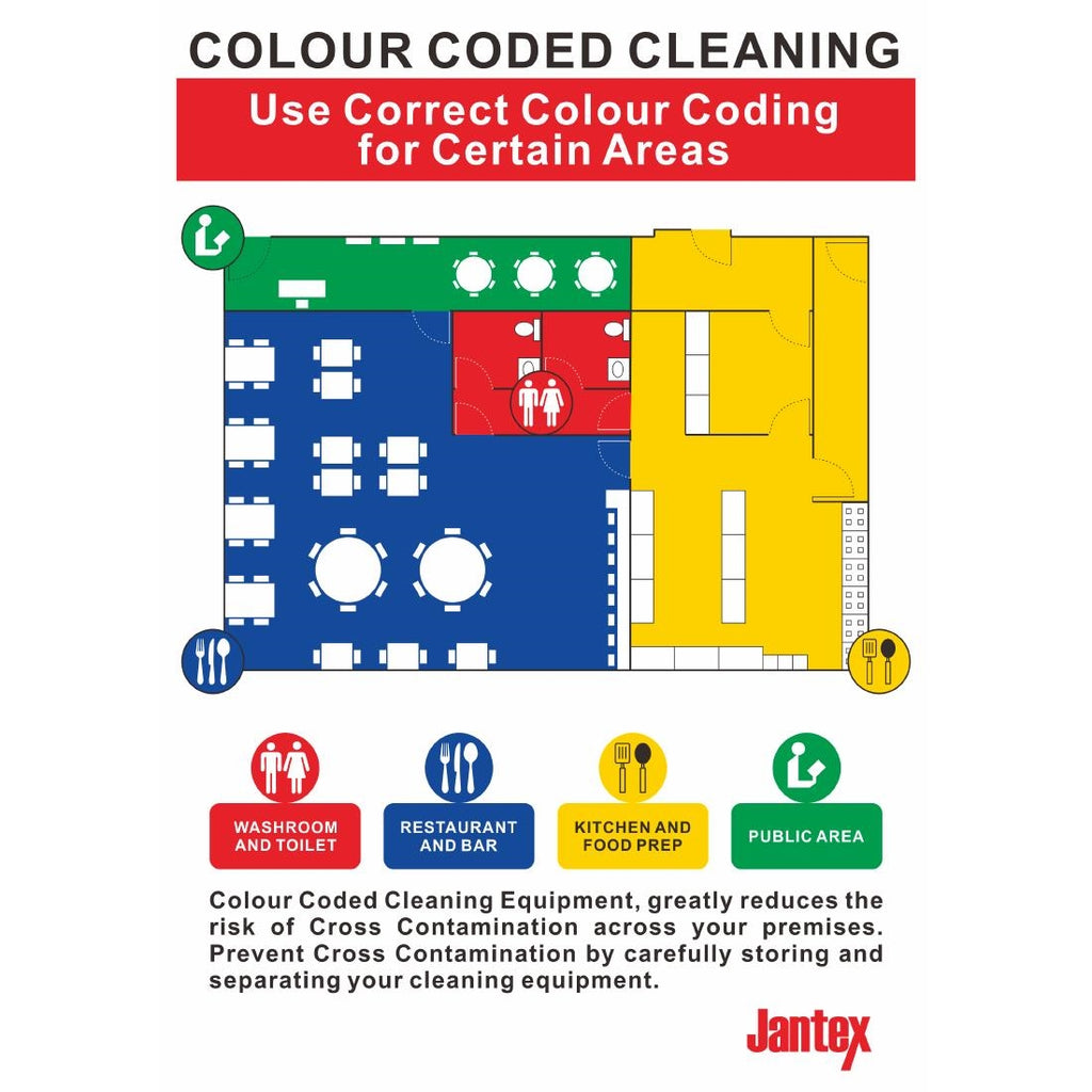 Jantex Colour Coded Cleaning Sign UK Advantage Catering Equipment jantex-colour-coded-cleaning-sign-uk-advantage-catering-equipment