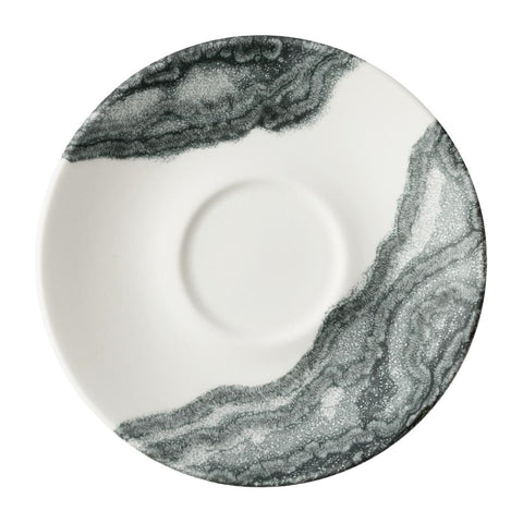 Churchill China Tide Black Cappuccino Saucers 158mm (Pack of 12)