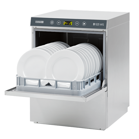 Maidaid D525 WS 500mm Basket Under Counter Dishwasher With Drain Pump & Water Softener