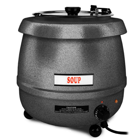 Thunder Group SEJ31000C Silver 10 1/2 QT Stainless Steel Soup Warmer