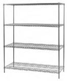 EAIS EZ Store 4 Tier Armour Coated Wire Shelving - 1800mm High