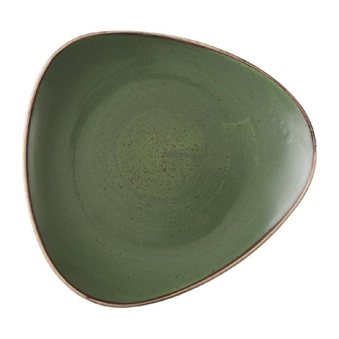 Churchill Stonecast Sorrel Green Lotus Plates 228mm (Pack of 12)