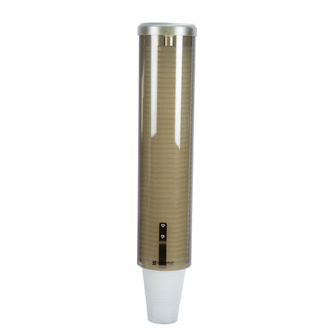 San Jamar C3260TBR 16" Brown Large Water Cup Dispenser - 70-86mm