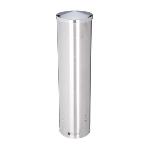 San Jamar C3450SS 16" Stainless Steel Extra Large Water Cup Dispenser - 82-98mm