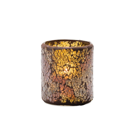 Hollowick Crackle Gold Crackle Glass Votive Lamp 76mm x 80mm (Pack of 12)