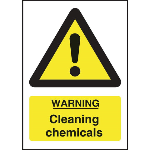 Warning Cleaning Chemicals Sign