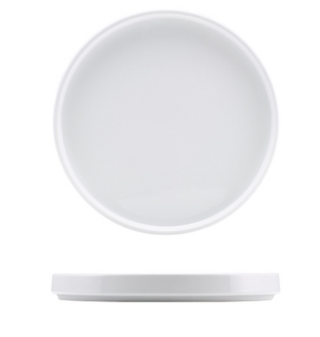 Genware 160920 Porcelain Low Presentation Plate 20cm/8" - Pack of 6
