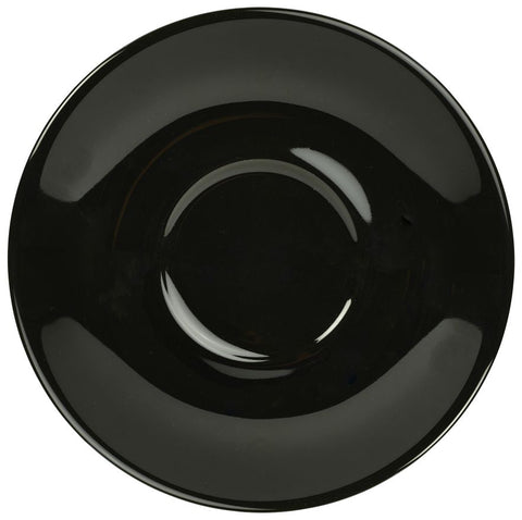 Genware 182112BK Royal Saucer 12cm Black - Pack of 6