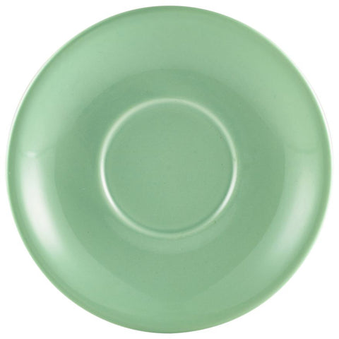 Genware 182112GR Royal Saucer 12cm Green - Pack of 6