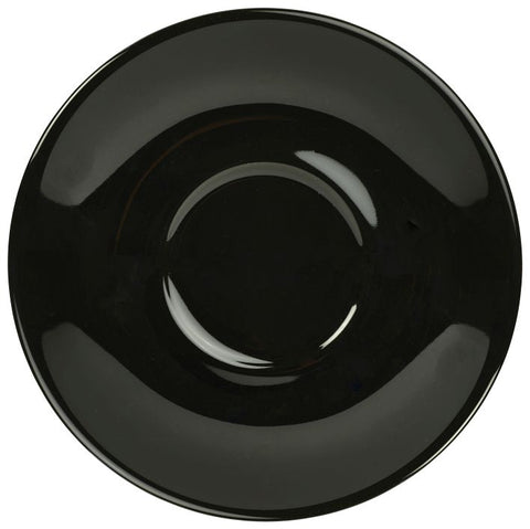 Genware 182113BK Royal Saucer 13.5cm Black - Pack of 6