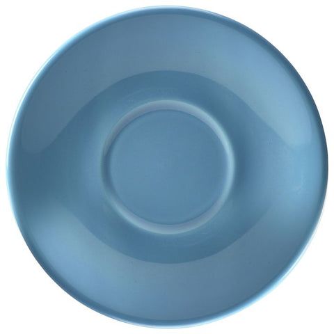 Genware 182113BL Royal Saucer 13.5cm Blue - Pack of 6