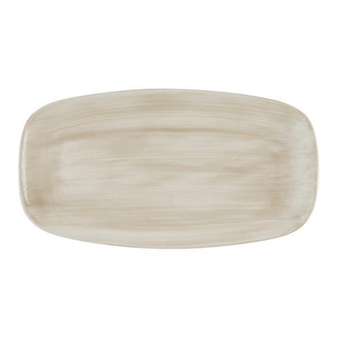 Churchill Stonecast Canvas Natural Chef's Oblong Plates 350x187mm (Pack of 6)