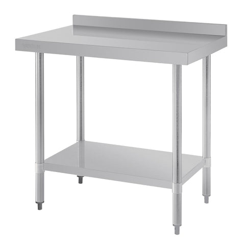 Vogue Stainless Steel Prep Table with Upstand 900mm
