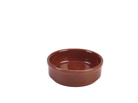 Genware 305611TR Royal Round Dish 10cm Terracotta - Pack of 6