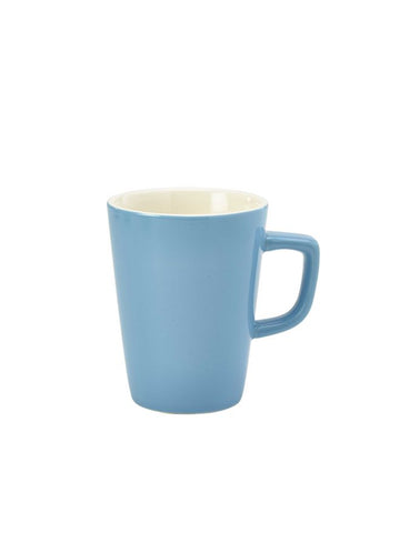 Genware 322135BL Royal Latte Mug 34cl Blue - Pack of 6