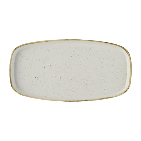 Churchill Stonecast Barley White Chefs' Walled Oblong Plate 300mm (Pack of 6)
