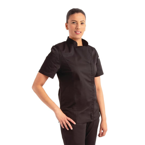 Chef Works Womens Springfield Zip Chefs Jacket Black XS