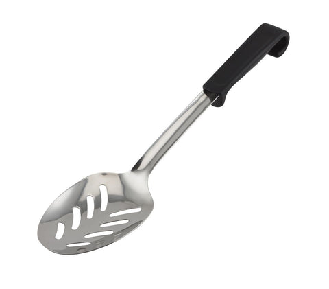 Genware 577-05 Plastic Handle Spoon Slotted Black