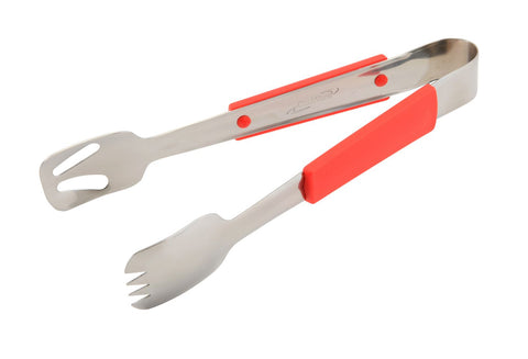 Genware 577-08R Plastic Handle Buffet Tongs Red