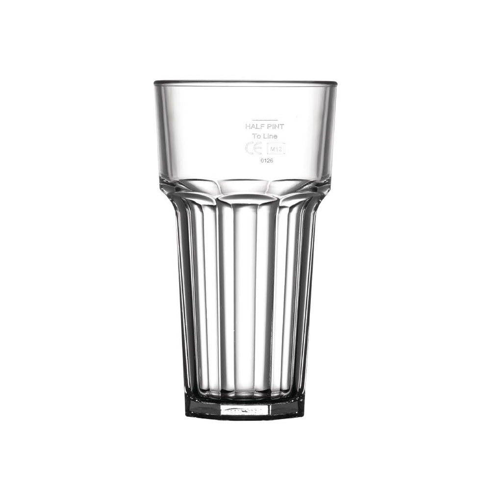 BBP Polycarbonate American Hi Ball Glasses Lined Half Pint CE Marked at