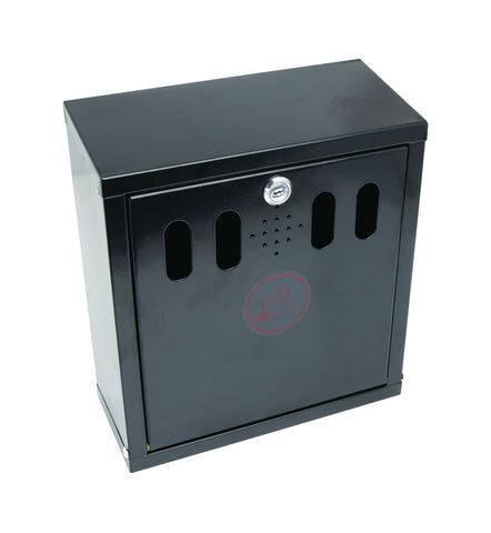 Genware AT-WM-BLK Black Wall-Mounted Outdoor Ashtray