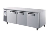 Atosa YPF9042GR Three Door Prep Counter Fridge