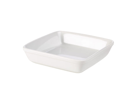 Genware B22C-W Royal Square Roaster 25.4cm White - Pack of 6