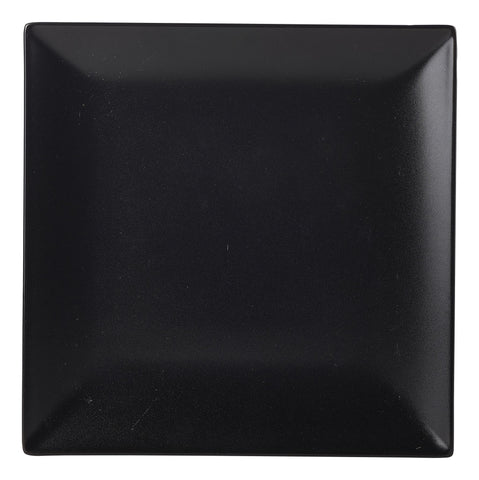 Genware B2771 Luna Square Coupe Plate 26cm Black Stoneware - Pack of 6