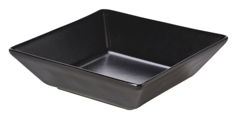 Genware B2776 Luna Square Bowl 17.5 x 5cm H Black Stoneware - Pack of 6
