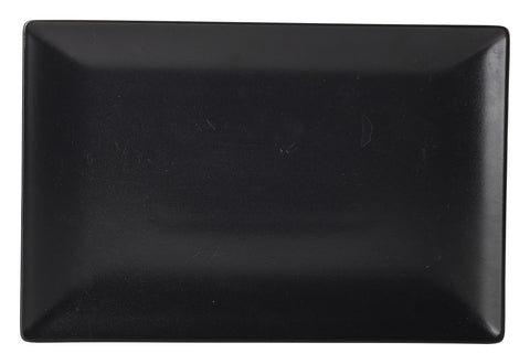 Genware B2883 Luna Rect. Coupe Plate 30X20cm Black Stoneware - Pack of 6