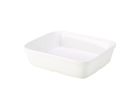 Genware B7-W Royal Rect. Roaster 31 x 24cm White - Pack of 4
