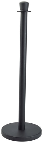 Genware BP-RPEBK Black Barrier Post - Pack of 2