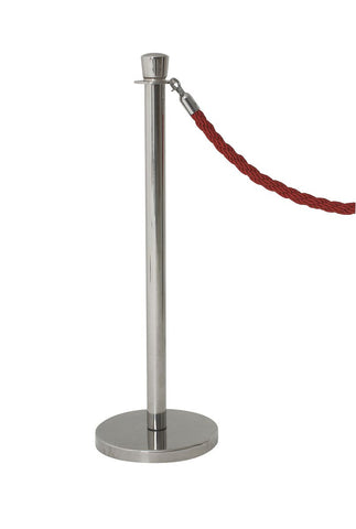 Genware BP-RPE Stainless Steel Barrier Post - Pack of 2