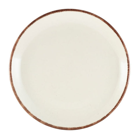Genware CP-SBR19 Terra Stoneware Sereno Brown Coupe Plate 19cm - Pack of 6