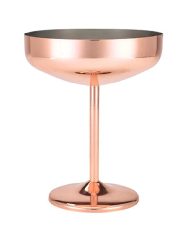 Genware CPC300 Copper Plated Cocktail Coupe Glass 30cl/10.5oz