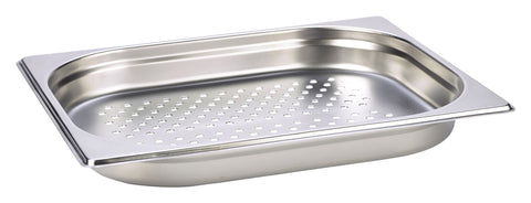 Genware GNP12-40 Perforated St/St Gastronorm Pan 1/2 - 40mm Deep