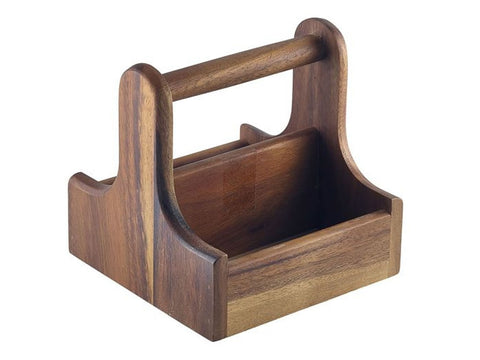Genware DWTC-S Small Dark Wood Table Caddy