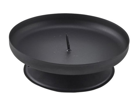 Genware PCH7 Pillar Candle Holder Black 90mm Dia - Pack of 10