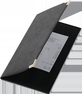 Genware MC-CRBP-BL Classic Bill Presenter 23 x 13cm Black