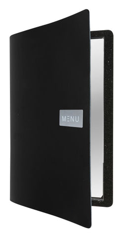 Genware MC-LRA4-ROBL Royal Leather Menu A4 Black