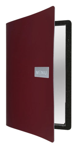 Genware MC-LRA4-RORD Royal Leather Menu A4 Red
