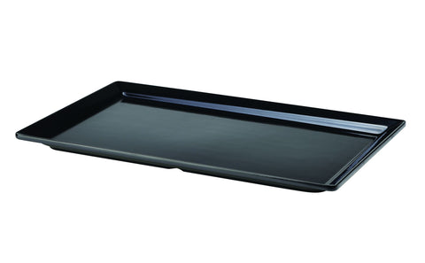 Genware MEL11-BK Black Melamine Platter GN 1/1 Size 53 X 32cm