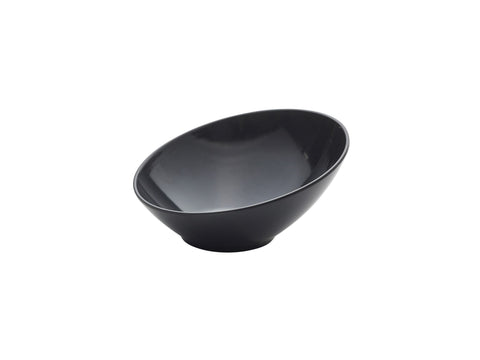 Genware MELSLB-21BK Black Melamine Slanted Buffet Bowl 21 x 20 x 10cm