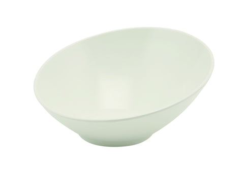 Genware MELSLB-30 White Melamine Slanted Buffet Bowl 30X29X13cm