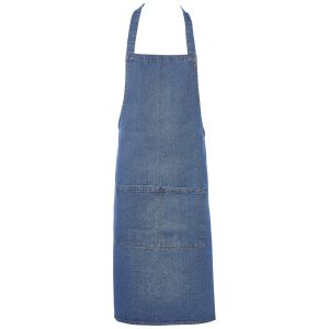 Genware NA22 Unwashed Denim Bib Apron 70 x 90cm