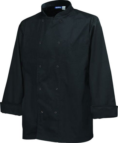 Genware NJ19-L Basic Stud Jacket (Long Sleeve) Black L Size