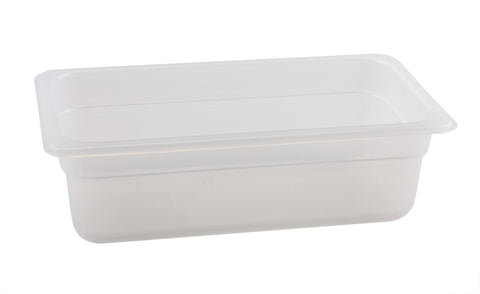Genware PP13-100 1/3 -Polypropylene GN Pan 100mm Clear - Pack of 6