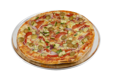 Genware PT-WR12 Alum. Flat Wide Rim Pizza Pan 12"